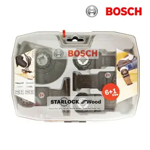 德國BOSCH 博世 木工6+1套裝組 7件式魔切機配件 鋸片 切磨機 速雕刻木頭浮木 2608664623