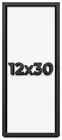 12x30 Shadow Box Frame Black | 2 Inches Deep Real Wood Contemporary Shadowbox Di