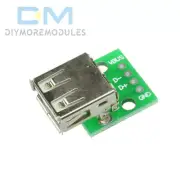 10PCS 2.54MM PCB Board Type A Female USB To DIP Adapter Converter For Arduino