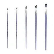 XDT#264 Angular Tip Paint Brush ExStiff Nylon Oil Acrylic Watercolor #1#3#5#7#9
