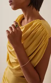 [Sig Ward] Eros 14K Yellow Gold Green Tourmaline Ring