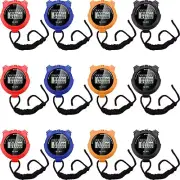 12 Pack Electronic Digital Sport Stopwatch Timer for Coaches Fitness Referees