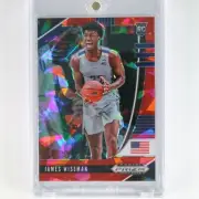 2020-21 Panini Prizm James Wiseman #2 Red Cracked Ice Rookie Card