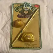 VINTAGE 1984 Cabbage Patch Kids “BUTTERFLY” KIDS PENCIL TOPPERS W PENCIL Sealed