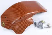 P3 301090-ORG Carbon Fiber Skid Plate - Black/Orange Weave