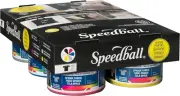 Fabric Screen Printing Ink Starter Set, Opaque, 6-Colors, 4-Ounce Jars, Silver,