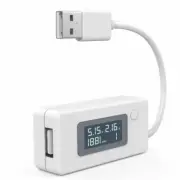 LCD USB Charger PC Battery Capacity Power Current Voltage Tester Meter White