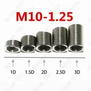 2000pcs M10 x1.25x2.5D Metric Helicoil Screw Thread Wire Inserts 304 Stainless