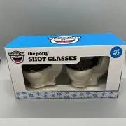 Big Mouth The Toilet Shot Glasses Set of 2 Toilet Shaped Shot Glasses New in Box
