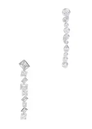 Completedworks The Pull of Two Gravitational Forces Drop Earrings - Silver ONE SIZE