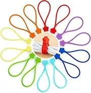 Strong Magnetic Twist Ties for Bundling and Organizing, Multi-Color Magnet Cord Winder for Cable Management, Hanging & Holding Stuff Silicone Cord Keeper（7 Colors-14Pack）