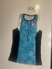 Castelli Donna Rosso Corsa Free Tri Singlet W’s Small