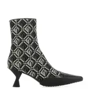 Marine Serre Pointed Toe Monogram Boots 36,38,41 Black