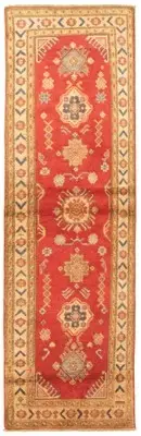 Vintage Hand-knotted Runner Rug 2'7" x 9'2" Traditional Wool Carpet
