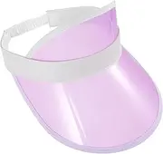 [VALICLUD] Wide Brim Sun Visor Hat for Adults and Lightweight Protection Sun Hat Light for Outdoor Activities Running and Beach Fun Fits Purple