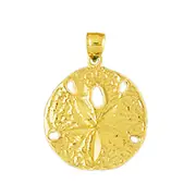 14K Gold Sand Dollar Mini Charm