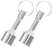 [WRITWAA] Metal Tester Pendant 2pcs Keychain for Jewelry Coin Key Holder