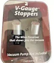 METROKANE 2 V-GAUGE WINE PRESERVERS BNIB MAN CAVE BRA BAR PUMP NOT INCLUDED