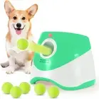 Automatic Dog Ball Launcher, Dog Ball Thrower with 6 Balls, 3 Adjustable Distanc