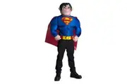 DC Comics Superman Inflatable Dress Up Costume Top Kids/Boys/Children Size 6+