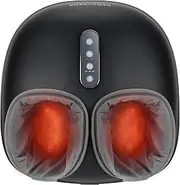 Medcursor Foot Massager Machine with Heat Function, Deep Kneading Massager, Multi-Level Settings & Adjustable Intensity for Home or Office Use (Black)