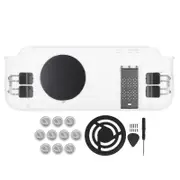 for Steam Deck Back Plate Heat Dissipation DIY Replacement Shell Case External Semiconductor Cooler for Steam Deck White Transparent Case
