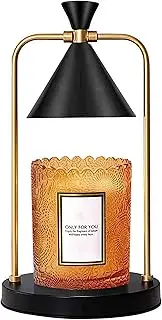 Candle Warmer Lamp with Timer, Dimmable Candle Lamp Warmer Electric Compatible with Small and Large Scented Candles, Candle Melter for Bedroom Home Decor Gifts for Mom (Black)