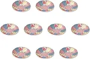 Set of 10, Irodori Nishiki 4.1 inch (10.5 cm) Plates, 4.1 x 0.8 inches (10.5 x 2 cm) | Small Plates, Setomonohonpo,