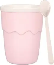 DIY Aluminum Slushie Maker Cup by Stir with Spoon,Tik Tok Fun Stuff Instant Slushy Cup Portable Frozen Drink Maker,Modern DIY Slush Cups for Making Smoothies,Slushee,Milkshake (Light Green) (PINK)