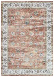 Novaro Auburn Clay Warm Elegant & Machine Washable in Red Rug