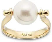 [Palas Jewellery] Women's Prosperity Pearl Spinning Ring, Gold, Large