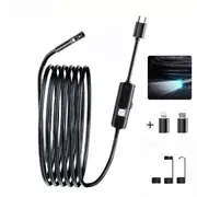 2M 1440P HD Inspection Sewer Camera Probe Borescope Industrial Endoscope 9LED Light