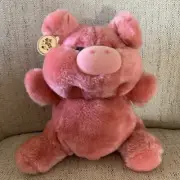 10" VINTAGE RUSS BERRIE CO ROSEY PINK PIGGY PIG STUFFED ANIMAL PLUSH TOY Korea