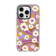 iPhone 16 Pro Clear Case MagSafe Compatible Funky Flower