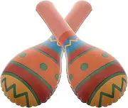 GANAZONO 2pcs Inflatable Knocking Stick Inflatable Mallet Hammer Inflatable Hammer Hammer Prop Hammer Inflatable Hammer Large Inflatable Hammer Light Brown