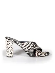 Animal Print Ponyhair Mules