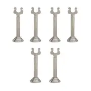 6x Harp Number / Sign Holder Chrome 100mm Menu / Card / Table Number Stand