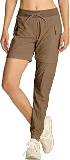 [smawell] Women's Hiking Pants Convertible Lightweight Zip-Off Outdoor Pants Quick Dry Joggers with Pocket