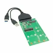 USB 3.0 to SATA 2.5" Hard Disk to Mini PCI- E 2 Lane M.2 mSATA SSD Adapter SATA