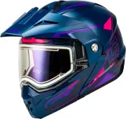 G-Max M107421083 MD-74S Spectre Snow Helmet with Electric Shield 2XL Blue