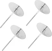 NOLITOY DIY Cake Decor Kit 4 Pcs Stainless Steel Cake Flower Decorating Nails Small Size for Icing Roses Carnations and Daisy Decor Suitable for Bakers