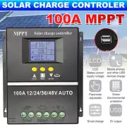 100A MPPT Charge Controller DC 12V/24V/36V/48V Solar Charge Controller Camping