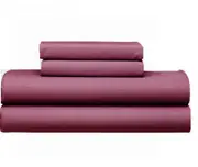 Fitted Sheet with Pillow Covers - Purple