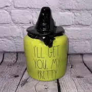Rae Dunn WIZARD OF OZ “I’LL GET YOU, MY PRETTY” Cookie Jar with Witch-Hat Top