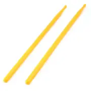 Yellow Plastic Antislip Handle Musical 5A Drum Sticks Drumsticks 2pcs