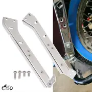 Saddlebag Rail Support Chrome Brackets For Harley Electra Glide FLHT FLT 85-08