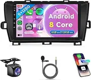 8Core 6G+128G Android 13 Car Radio for Toyota Prius 2010-2015, Rimoody Car Stereo Carplay Android Auto GPS WiFi Mirror Link 9 Inch Touchscreen DSP-36 59-UI Bluetooth FM/RDS EQ + Backup Camera