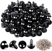 UPINS 120PCS Plastic Safety Crochet Eyes Bulk with 120PCS Washers for Crochet Crafts (0.48Inch/12mm)