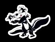 Pepe Le Pew Skunk 4x5 Inch Vinyl Sticker 80s Cartoons UV Waterproof Indoor/Outdo