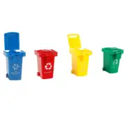 4Pcs/Set Kids Learning Trash Bin Novelty Toys Mini Garbage Load Can Container